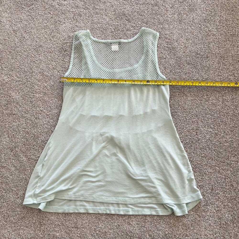 Venus European Mint Green Pleated Babydoll Top with Lace L - Picture 8 of 8